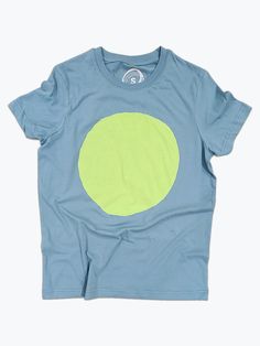 Our favorite super soft organic tee with an orange red printed circle. Fits true to size. Unisex fits men and women. 100% organic cotton, natural unbleached color. Blue Relaxed Fit Organic Cotton Tops, Relaxed Fit Blue Organic Cotton Tops, Blue Organic Cotton Top With Screen Print, Trendy Blue Unisex Top, Blue Screen Print Top For Everyday, Everyday Blue Tops With Screen Print, Everyday Blue Screen Print Tops, Blue Organic Cotton Crew Neck T-shirt, Blue Relaxed Fit Organic Cotton T-shirt