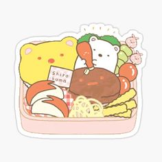 an image of some food in a box sticker