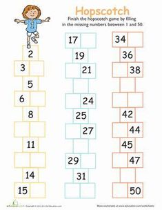 the hopscotch game for kids to practice numbers and place value in their homeschool