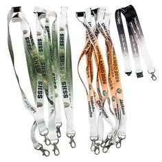 Add Your Name and Color Personalized Lanyard - Bulk Discounts Available Customizable Adjustable White Lanyards, Customizable White Lanyards, Creative Lanyard Design, Lanyard Design Ideas, Lanyard Ideas, Personalized Lanyards, Color Gradients, Custom Lanyards, Fade Out