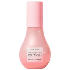 Watermelon Glow Niacinamide Dew Drops, Niacinamide Dew Drops, Glow Recipe Watermelon, Make Up Primer, Hydrating Skin Care, Watermelon Glow, Face Brightening, Glow Recipe, Moringa Oil