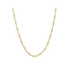 Enhance your wardrobe with the subtle style of this Stella Grace bead chain necklace.Click on this JEWELRY & WATCHES GUIDE to learn about fit, styles, materials and more! Nickel free Metal: sterling silver Packaging: black pouch Plating: rhodium, 18k rose gold flash plated, 18k gold flash plated Finish: polished Chain type: bead Please note, due to the high value of this item, a signature may be required upon delivery. Size: 16". Color: 18k Gold Plated. Gender: female. Age Group: adult. Dainty Beaded Chain Necklace For Formal Occasions, Classic Yellow Gold Beaded Chain Necklace, Elegant Beaded Link Chain Necklace, Elegant Beaded Chain Link Necklace, Classic Link Satellite Chain Necklace, Classic Satellite Chain Link Necklace, Classic Satellite Chain Necklace, Gold Link Necklace With Beaded Chain, Classic Gold Beaded Chain Necklace