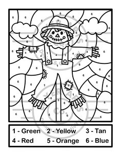 DIGITAL DOWNLOAD - This adorable Scarecrow Color By Number activity sheet is perfect for your preschool, kindergarten, elementary, or homeschool classroom  this year! WHAT YOU GET -  * 1 page PDF document with Scarecrow Color By Number activity sheet This is a digital download only, and no physical copy will be sent to you. It can be used on digital devices or printed out. Please see terms below. HOW TO DOWNLOAD - Once purchased, you will receive an email with a link to your file. Click on the l Etsy Posters, Thanksgiving Activity Sheets, October Preschool, Autumn Activity, Number Activity, Thanksgiving Worksheets, Thanksgiving Classroom, Thanksgiving Activity