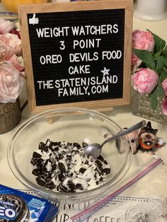 Healthy Recipes Sweet, Ww Treats, Food Oreo, Weight Watchers Cake, Ww Snacks, Ww Food, Devil's Food Cake, Weight Watchers Dessert Recipes