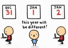 a cartoon character is doing different things in front of calendars with the same time