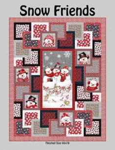 the cover of snow friends quilt pattern