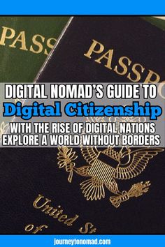 a passport with the words digital nomad's guide to digital citizenship