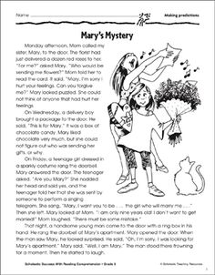 the story of mary's mystery is shown in this page from the book,