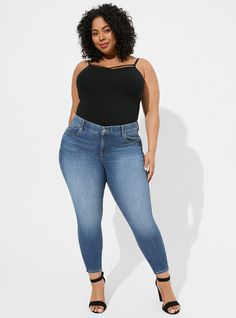 Bombshell Skinny Premium Stretch High-Rise Jean Black Slim Pants, Most Comfortable Jeans, Buy Jeans, Apple Bottoms, Comfortable Jeans, Curvy Jeans, Stretchy Jeans, Best Jeans, High Rise Jeans