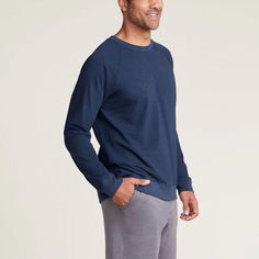 Final sale items are not returnable. 100% Cotton Multiple colors Find My SizeKeep it casual in our softest long sleeve tee, made with a premium slub cotton for a lived-in feel. Raglan sleeves allow for full range comfort. Trust us, you'll want one in each color.Care: Machine wash cold in the gentle cycle. Lay flat to dry or tumble dry low. Steam or cool iron if necessary. For best care, do not use bleach, dryer sheets, or fabric softener. Dryer Sheets, Color Care, Fabric Softener, Tumble Dryer, Long Sleeve Tee, Raglan Sleeve, Lay Flat, Sale Items, Final Sale