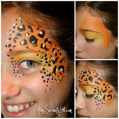 Today I wanted to show you some easy face painting designs using stencils that I previously blogged about over at Sincerely, Paula. These designs are great for older kids or adults that want to keep their Halloween costume simple. I get asked all the time about my face painting kit. The absolute most important thing … Face Paint With Stencils, Face Paint Adults, Cheetah Stencil, Easy Face Painting Designs, Face Painting Tips, Cheetah Face, Face Painting Stencils