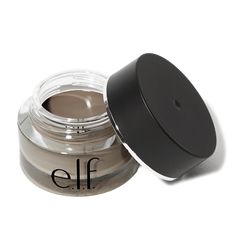 A 2-in-1 product, e.l.f. Cosmetics Lock On Liner & Brow Cream fills in your brows and doubles as eyeliner for a totally chic, defined look. Try it now! Elf Locks, Elf Eyebrow, Maybelline Tattoo, Beauty Crush, Cream Eyeliner, Makeup Bag Essentials, E.l.f. Cosmetics, Eyebrow Liner, Elf Cosmetics