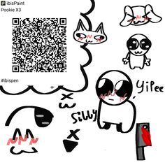 some stickers that are on the side of a phone screen with qr code