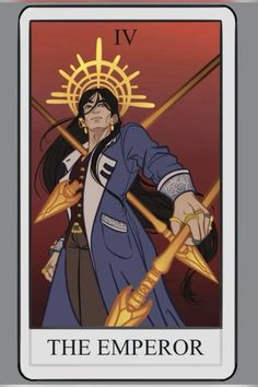 the emperor tarot card with two swords