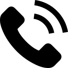 a black and white phone icon with the call button highlighted on it's side