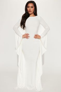 Buy Unreal Maxi Dress in White from Fashion Nova. These Dresses are available in most sizes. Receive free US shipping on orders over $75. Long Sleeve Maxi Dress Outfit, Off White Fashion, Maxi Dress Long Sleeve, Rouched Dress, Dresses Fashion Nova, Maxi Dress Outfit, Fashion Nova Outfits, Maxi Dress Long, Mesh Maxi Dress