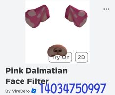 pink dalmatian face filter by virberro on devisyonery