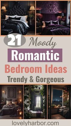 the cover of 21 mood romantic bedroom ideas trendy and gorgeous