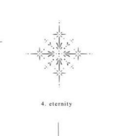 four different types of snowflakes are shown in the diagram, and each is labeled with