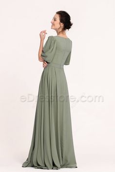 Modest Eucalyptus Green Bridesmaid Dresses Flutter Sleeves | eDresstore Simple Prom Dress Modest Classy, Eucalyptus Green Dress, Sage Green Bridesmaid Dresses Modest, Grad Dresses Modest, Eucalyptus Green Bridesmaid Dresses, Simple Prom Dress Modest, Cheap Modest Bridesmaid Dresses, Shrek Wedding, Green Gown Dress