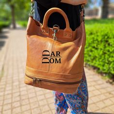 Leather Bag Handmade Bag Brown Bag ## Product Characteristics ## -Dimension :(11.80H * 15.35W)inch [30H * 39 W cm ] -Color : Brown -Material: 100 % genuine leather -100% Handmade This bag is handcrafted from high quality goat leather. The leather we use is treated with natural materials that make the leather has no unpleasant smell. This bag is the best choice for you , because it is very comfortable and durable. ##Note ## We still need your phone number for the shipping company can you please send it! Goat Leather, Brown Bags, Leather Bags Handmade, Leather Tote Bag, Phone Numbers, Handmade Bags, Cross Body Handbags, Leather Tote, Bags Handbags