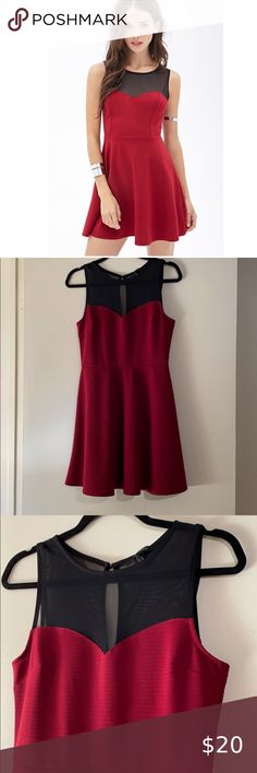 F21 skater dress with mesh Never worn Forever 21 Dresses Forever 21 Dresses, 21 Dresses, Skater Dress, One Shoulder Dress, Forever 21, Two Piece Skirt Set, Mesh, Womens Dresses, Outfit Inspo