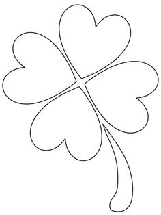 four leaf clover coloring page free printable pages for kids and toddlers to color