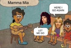 Queen Humor, Music Jokes, Lol Memes, Mama Mia, Queen Band, Band Memes, Music Memes, Gorillaz, Classic Rock