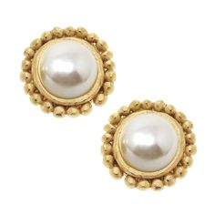 Dotted Pearl Studs Chic Pearl Drop Clip-on Earrings For Formal Occasions, Chic Formal Pearl Drop Clip-on Earrings, Chic Formal Clip-on Pearl Drop Earrings, Chic Pearl Drop Clip-on Earrings For Party, Elegant Everyday Round Clip-on Earrings, Chic Pearl White Earrings For Formal Occasions, Chic Everyday Pearl Earrings, Chic Gold Clip-on Earrings With Pearl Drop, Gold Pearl Embellished Chic Earrings