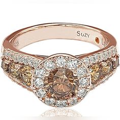 Suzy Levian Rose Tone Sterling Silver Cz Pave Ring. Color: Brown Size: 5.5 New With Duster Bag/Original Packaging. Currently On Sale For $115 (Orig $308) At Nordstrom Sea Opal, Levian Jewelry, Stackable Diamond Rings, Rose Tone, Beautiful Wedding Rings, Bow Ring, Trendy Ring, Ring Color, Pave Ring