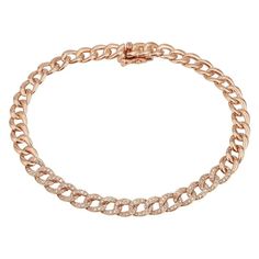 MATERIALS Available in 14k Yellow, White and Rose Gold DETAILS Carat: 0.44Weight: 8.52# Diamonds: 180 *If required, please allow 4-7 weeks for delivery. Rush options may be available please contact hello@alevjewelry.com Luxury Rose Gold Chain Bracelet With Diamond Cut, Luxury Rose Gold Cuban Link Bracelets, Elegant Gold-tone Cuban Link Bracelet, Gold-tone Cuban Link Jubilee Bracelet, Elegant Gold-plated Cuban Link Bracelet With Adjustable Chain, Cuban Chain Bracelet, White Gold Diamond Bracelet, Paperclip Bracelet, Cuban Link Bracelet