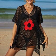 Women Casual Bikini Swimsuit Cover-Up Blouses Beach Tunic Dress One Size K529 Acrylic + cotton blend Imported Hand Wash Only The fabric has some stretch Feature: long sleeve, hollow out, crochet cover up, cover ups for swimwear women Regular fit, swim cover-ups for women, crochet cover-ups for swimwear women, swimsuit cover-up Occasions: suitable for swimwear, beach, swimming pool, summer party, and vacation Please refer to the last image for the size chart (The size chart is clothes size, NOT h Beach Blouse, Maxi Dress Formal, Loungewear Sets, Swimwear Cover Ups, Summer Beach Wear, Swimwear Cover, Bustiers, Formal Evening Dresses, Swimsuit Cover