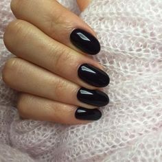 Acrylic Nail Shapes, Super Nails, Round Nails, Black Nail, Popular Nails, Manicure Y Pedicure, Nail Shapes, Gorgeous Nails