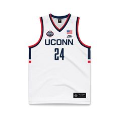 White Basketball Jersey, Ncaa Basketball Jersey, Uconn Basketball, Basketball Uniforms Design, White Basketball, University Of Connecticut, Basketball Uniforms, Jersey Design, Mens Basketball