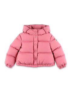 Laurie Jacket By Moncler. Featuring: Crafted From Polyester Nylon Lining Down-filled Hood With Polyester Lining Zip And Snap Button Closure Pockets With Snap Button Closure Elastic Cuffs And HemComposition: 100% polyamide nylon Pink Nylon Puffer Jacket With Padded Collar, Pink Nylon Puffer Outerwear, Pink Nylon Hooded Jacket For Winter, Winter Nylon Pink Outerwear, Nylon Hooded Jacket With Padded Collar, Pink Nylon Winter Outerwear, Fall Nylon Outerwear With Button Closure, Pink Winter Outerwear With Snap Buttons, Winter Pink Outerwear With Snap Buttons