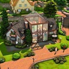 Sims Shop Ideas, Sims 4 Lots No Cc Patreon, Sims 4 Restaurant Download, Sims World Ideas, Sims 4 Community Lot Ideas, Sims 4 Henford-on-bagley Build, Weird Sims 4 Builds, Unique Sims 4 Builds, Lots Aesthetic