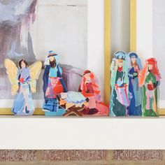 Lauren Dunn Large Acrylic Nativity Set Vacation Humor, Birth Of Jesus, Nativity Scene, Nativity Set, The Animals, Metal Decor, Animals For Kids, Wood Art, Gift Baskets