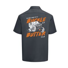 Dickies Buckle Up Butter Cup Shirt - Goats Trail Off - Road Apparel Company Short Sleeve Shirt With Graphic Print For Work, Graphic Print Short Sleeve Shirt For Workwear, Graphic Print Short Sleeve Shirt For Work, Graphic Print Short Sleeve Work Shirt, Type Of Person, Formal Business, Work Shirt, Formal Attire, Work Shirts