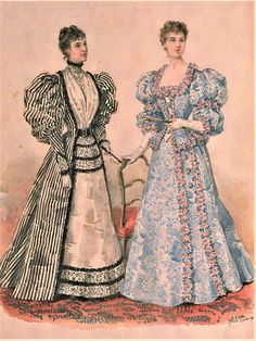 1830 Fashion, 1890s Womens Fashion, 1890s Fashion Women, 1884 Fashion Plate