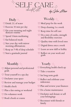 Tips For Mental Health, The Best Skin Care Routine, Selfcare Tips, Self Care Checklist, Feminine Health, The Best Skin Care, Best Skin Care Routine, Routine Planner