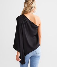 Hyfve Promise You One Shoulder Top - Black X-Large, Women's Black Asymmetrical satin top Bust measures 60 on size small Body length 23 on size small. 97% Polyester 3% Spandex. Hand wash cold. Do not bleach. Dry flat. Do not iron.. Measurements: Bust -Fullest part of bust with arms at sides. Waist -Circumference of natural waist: above belly button below rib cage. Hips -Standing with feet together fullest part of hips. WOMEN'S TOP SIZE CONVERSION CHART Size US/CAN BUST WAIST XXS 00 29-30 22-23 XS One Shoulder Top, Conversion Chart, Satin Top, Waist Circumference, Top For Women, One Shoulder Tops, Women Shirts Blouse, Rib Cage, Shirts Blouses