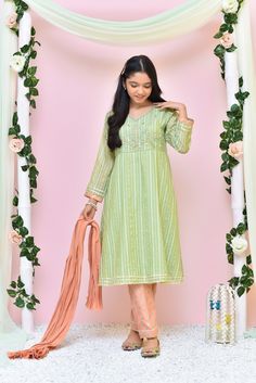 3 Piece Embroidered Suit for Girls. Description : Kameez (Shirt) : Top with Hand Adda Work. Shalwaar (Trouser) : Jamawar Trouser Dupatta (Scarf): Crush Dupatta . Spring Sets With Straight Kurta And Dupatta, Spring Straight Kurta Sets With Dupatta, Bollywood Style Straight Kurta Sets For Spring, Spring Mulmul Sharara With Straight Kurta, Semi-stitched Straight Kurta Anarkali Set For Spring, Spring Festive Mulmul Sets, Spring Straight Kurta With Dupatta, Pista Green Bollywood Dress For Spring, Bollywood Style Pista Green Dress For Spring