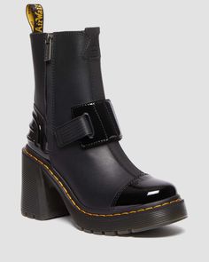 Platform Boots Women, Black Dr Martens, Heeled Chelsea Boots, Brown Chelsea Boots, Platform Heels Boots, Shop Boots, Botas Chelsea, Yellow Heels, Leather Heeled Boots