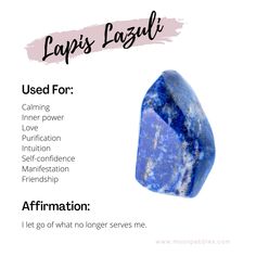 DID YOU KNOW? Lapis Lazuli is your go-to stone for protection, peace, and enlightenment! This magnificent gem acts as a shield against negative energies and helps you release stress for a serene mindset. It fosters self-awareness, encourages honest expression, and reveals your inner truth, adding compassion and morality to your personality. Plus, it boosts creativity and confidence while enhancing your relationships! Discover the magic of Lapis Lazuli today at Moon Pebbles! Communication Crystals, Year Tracker, Crystals Aesthetic, Rock And Minerals, Psychic Attacks, Healing Light, Lapis Lazuli Crystal, Crystal Cave