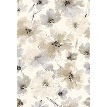 a white and gray floral wallpaper with flowers on it