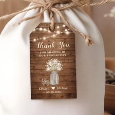 Customize this "Baby's Breath String Lights Rustic Thank You Gift Tag" to add a special touch. It's a perfect addition to match your colors and styles.   (1) For further customization, please click the "customize further" link and use our design tool to modify this template.   (2) If you need help or matching items, please contact me. Baby's Breath, Favor Tags, Gift Tag, Thank You Gifts, Matching Items, String Lights, Baby Shop, Special Day, Gift Tags