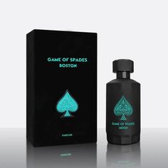 Game of Spades Boston  by Jo Milano Paris 3.4 oz Parfum Unisex Luxury Collection. Top notes are Pineapple, Juniper Berries and Bergamot;  middle note is Currant buds & base notes are Cedar and Vetiver. Classic Perfumes, Bond No 9, Juniper Berries, Perfume Design, Luxury Perfume, Luxury Collection