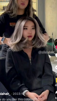 2024 summer hair idea balayage blonde ash bronde Ashy Blonde Hair Balayage Asian, Platinum Blonde Balayage Asian, Ash Asian Hair, Black Hair Blonde Balayage, Ash Blonde Asian Hair, Asian Hair Colour, Ash Blonde Balayage Asian, Blonde Balayage Asian, Asian Blonde Balayage