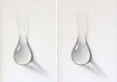 two pictures of water droplet on white paper