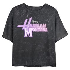 She'll love the look and feel of this Disney's Hannah Montana Glam Logo Juniors' Cropped Graphic Tee. © Disney FEATURES Crewneck Short sleevesFABRIC & CARE Cotton Machine wash Imported Size: X Large. Color: Black. Gender: female. Age Group: kids. Emily The Strange, Cropped Graphic Tees, Lavender Nails, Hannah Montana, Crop T Shirt, Star Logo, Disney Channel, Crop Tshirt, Hot Topic